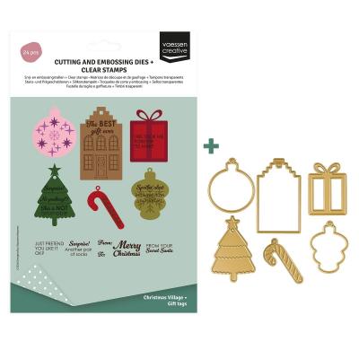 Vaessen Creative Stamp and Die - Geschenkanhänger Weihnachten